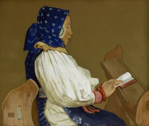 A Slovak Woman at Prayer, Vazcecz, Hungary