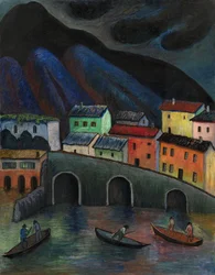 Nighttime Fishing in Ascona, 1920s-1930s