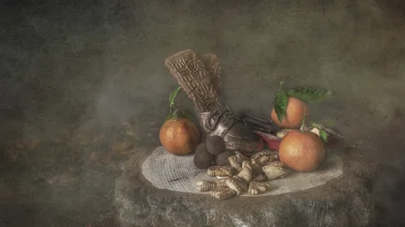 Rustic Oranges and Cookies