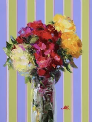 Colorful Striped Flower Bouquet
