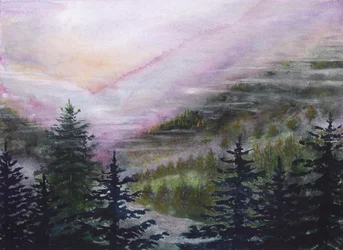 Misty Mountain Dawn