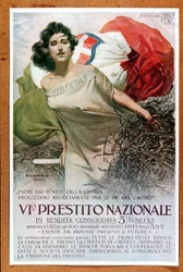 Italian allegorical illustration on the National Loan, c.1918