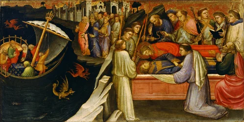 Predella Panel Representing Scenes from the Legend of Saint Stephen, 1408