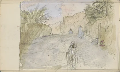 Street with figures in Biskra