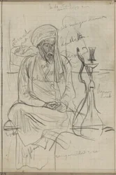 Seated Man with Water Pipe
