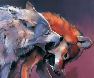 Two Wolves (detail)