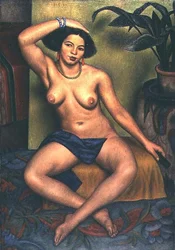 Seated Nude, or Gypsy at her Toilet