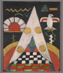 An Abstract Arrangement of American Indian Symbols