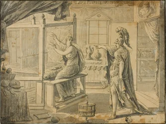 Arachne Being Turned into a Spider by Minerva