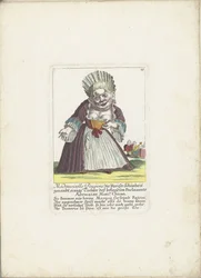 The Dwarf Mademoiselle Poupon, as a Parisian Beauty, ca. 1710