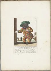 The Dwarf Nicolo Caccatrippa as Harlequin, ca. 1710 (Il Callotto resurcitato)
