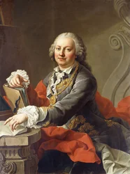 Portrait of the Artist, half-length, seated before a Stone Ledge