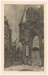 Street View with the Hôtel de Sens in Paris