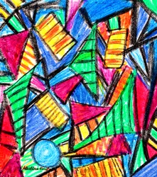 Colorful Church Windows Composition