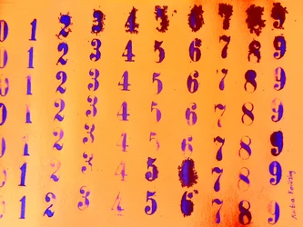 Stamp Numbers Orange