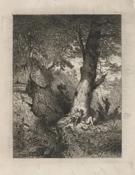 Resting Warriors Under a Tree