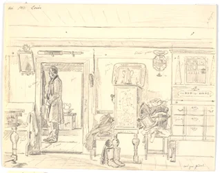 Peasant Cottage with Standing Man, Læsø