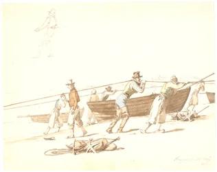 Fishermen Hauling Nets on Sønderstrand