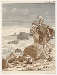 Two Warriors Find a Man Washed Ashore