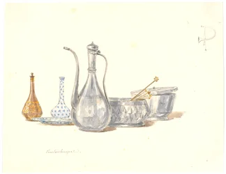 Turkish Jugs, a Pitcher, and Two Flasks