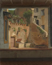 A Courtyard in Rome. Copy after Eckersberg