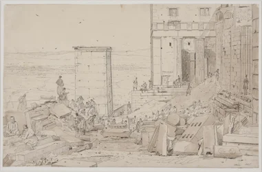 Excavation in front of the Propylaea