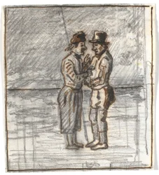 Two Skagen Residents in Conversation by the Sea