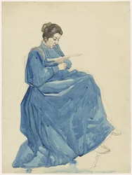 Seated Reading Woman