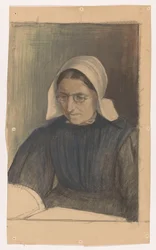 Reading Woman in Gooise Costume