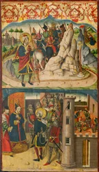 Saint Christopher Meets Satan; Saint Christopher before the King of Lycia