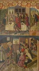 Saint Christopher Taking Leave of the King Who Feared Satan, Saint Christopher and His Converts