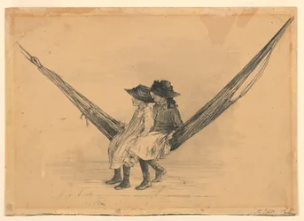 Mary and Eleanor Hague in a Hammock