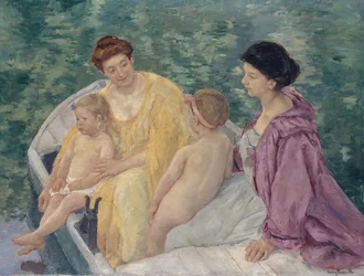 The Bath: Two Mothers and Their Children in a Boat