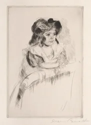 Margot, Resting Arms on Back of Armchair