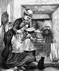 A nursemaid watching her charges