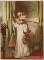 Girl retiring to bed