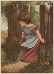 Girl waiting for postman