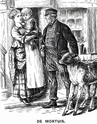Illustration of a Little Girl Being Looked After by Her Aunts and Uncle for an Afternoon