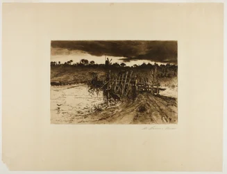 Landscape with Mill and a Wooden Bridge