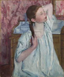 Girl Arranging Her Hair