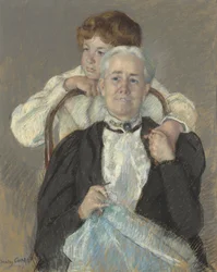 Portrait of Mrs. Cyrus J. Lawrence with Grandson R. Lawrence Oakley