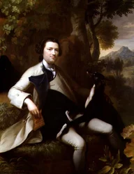 Francis Popham seated in a Wooded Landscape with his Greyhound