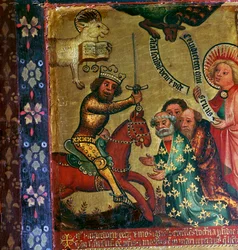 Painting showing the martyrdom of St Peter and St Paul