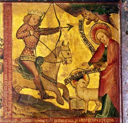 The First Horseman, identified with Roman Emperor Gaius AD37-41, 14th-15th century