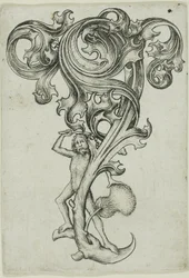 Thistle Ornament with Wild Man
