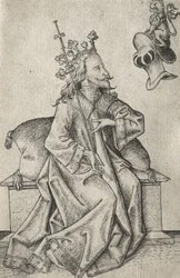 The Small Playing Cards: Second Suit: Helmets: Playing Card with King and Helmet