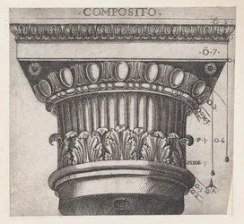 Speculum Romanae Magnificentiae: Ionic capital, ca. 1537