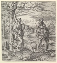 Saint John and Anthony in a Landscape
