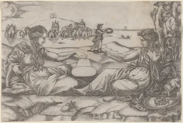 Two Allegorical Figures (Roma and Liberty?)