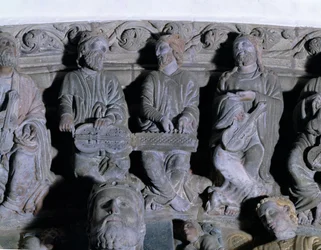 Portico de la Gloria Depicting Musicians (detail)